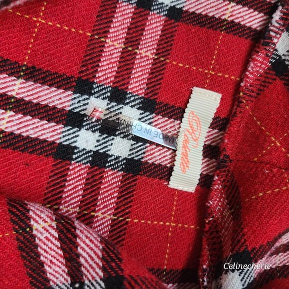 Boutique Red Plaid Buffalo Check Vest - Picture 3 of 4